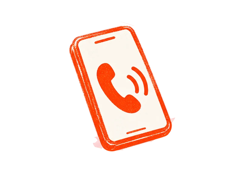 A phone ringing with an incoming call